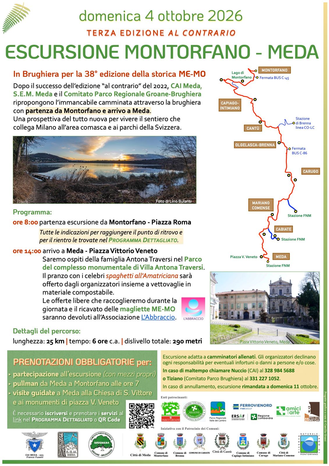 Me-Mo 2026 – 38^ edizione con percorso da Montorfano a Meda.